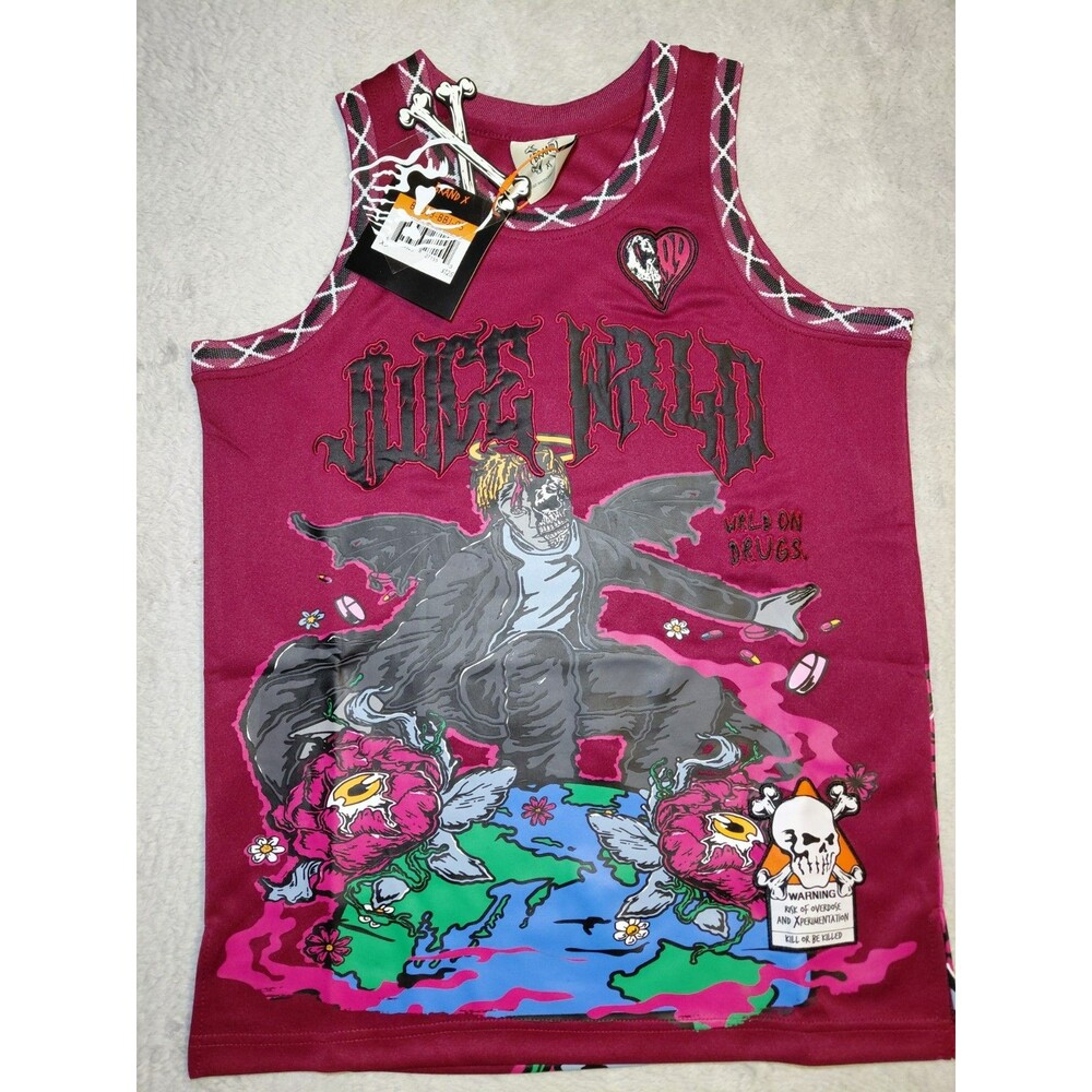 BRAND X JUICE WRLD 999 BASKETBALL JERSEY (CRANBERRY) Size XS $125 Retail